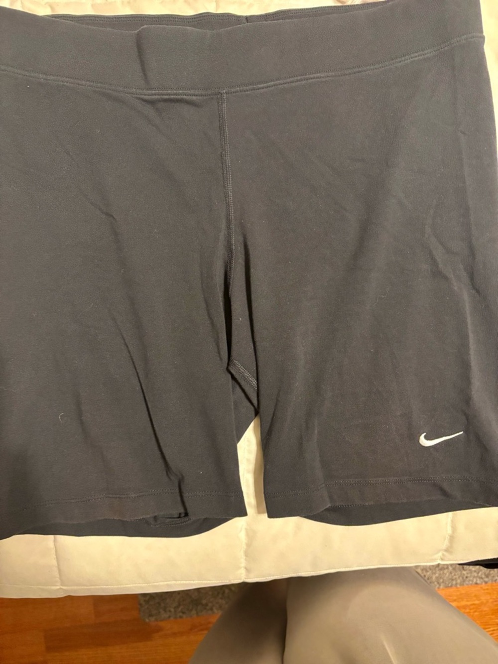 Nike Black Women's Stretch Bike Shorts with Swoosh